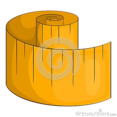 Measurement tape icon, cartoon style Vector Illustration