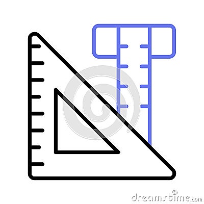 Measurement tools, rulers vector design in trendy style Vector Illustration