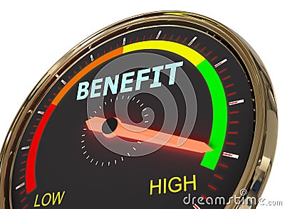 Measuring benefit level Stock Photo