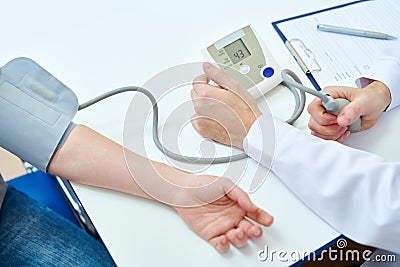 Measuring Blood Pressure Stock Photo