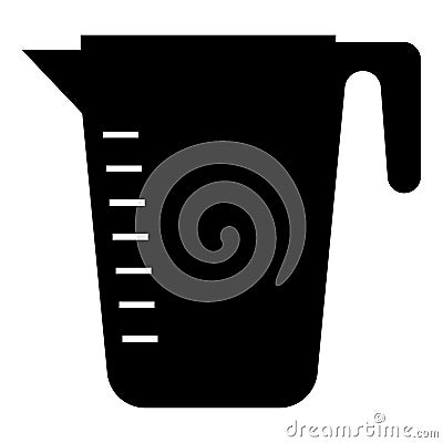 Measuring capacity cup icon black color illustration flat style simple image Vector Illustration