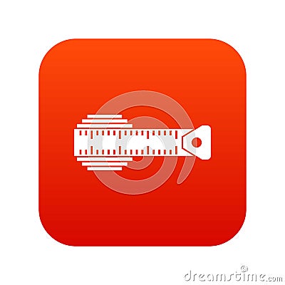 Measuring centimeter icon digital red Vector Illustration