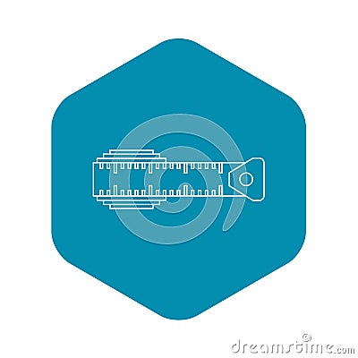 Measuring centimeter icon, outline style Vector Illustration