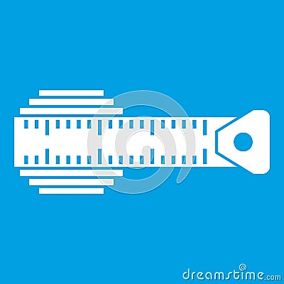 Measuring centimeter icon white Vector Illustration