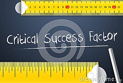 Measuring critical success factor or project management Stock Photo