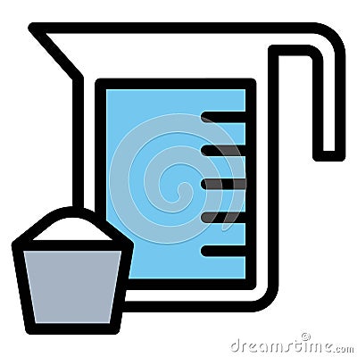 Measuring cup icon, Bakery and baking related vector Vector Illustration