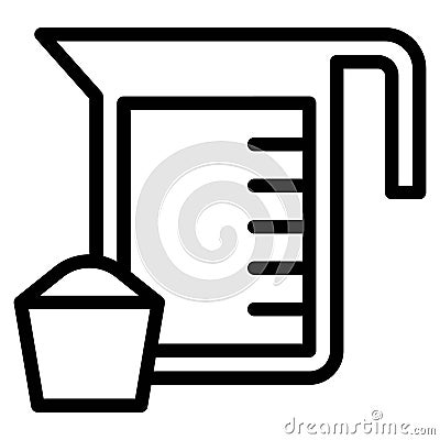 Measuring cup icon, Bakery and baking related vector Vector Illustration