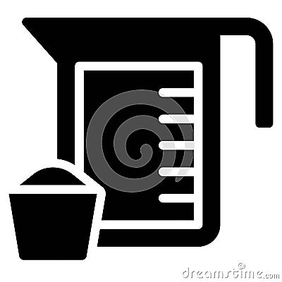 Measuring cup icon, Bakery and baking related vector Vector Illustration