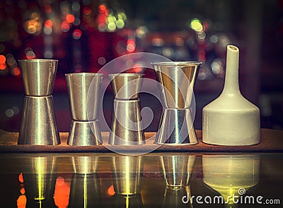 Measuring cup, Sheker set, bar Stock Photo