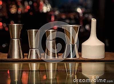 Measuring cup, Sheker set, bar Stock Photo