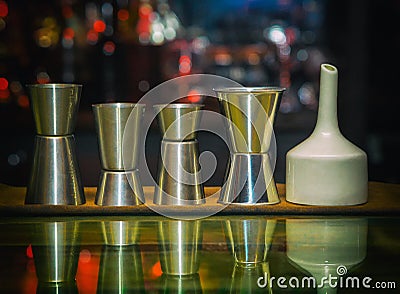 Measuring cup, Sheker set, bar Stock Photo