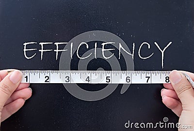 Measuring efficiency Stock Photo