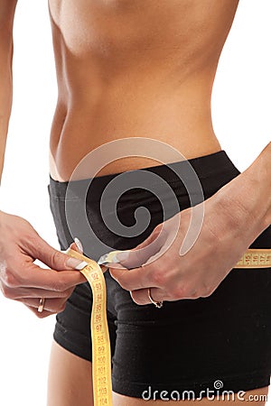 Measuring hips Stock Photo