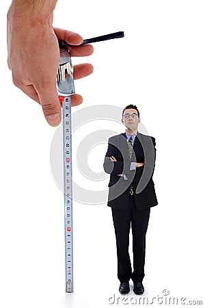 Measuring a men Stock Photo