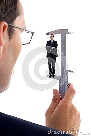 Measuring a men Stock Photo