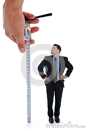 Measuring a men Stock Photo