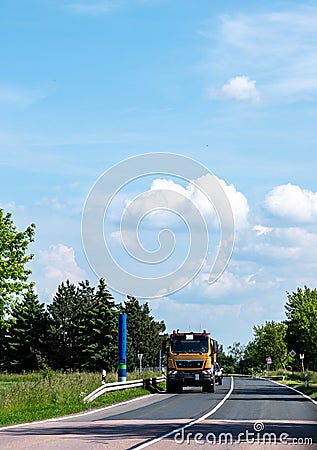 Measuring point for tolls on a federal road in germany Editorial Stock Photo