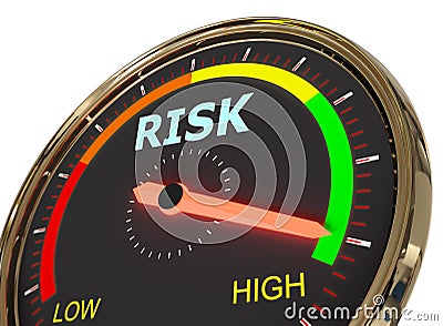 Measuring risk level Stock Photo