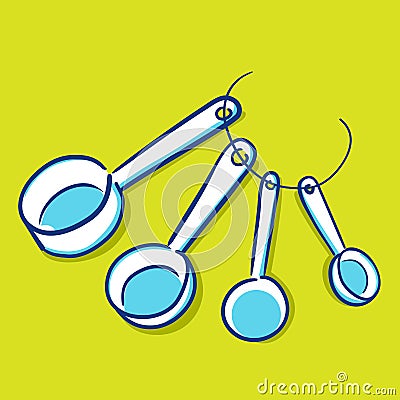 Measuring Spoon - Blue Series Vector Illustration
