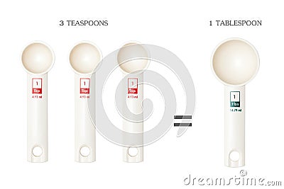 Measuring spoons isolated Stock Photo