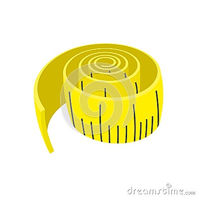 Measuring tape cartoon icon Vector Illustration