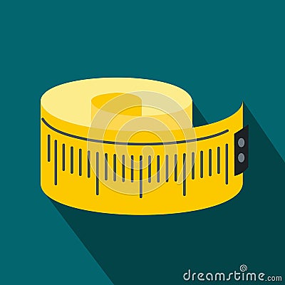 Measuring tape flat icon Vector Illustration