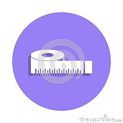 Measuring tape icon in badge style. One of Handmade collection icon can be used for UI, UX Stock Photo