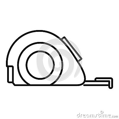 Measuring tape icon, outline style Vector Illustration
