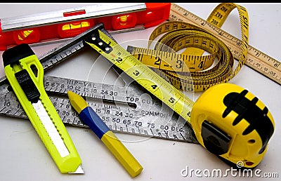 Measuring tools Stock Photo