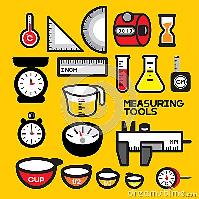 MEASURING TOOLS Vector Illustration