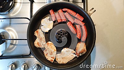 Meat cooked Stock Photo