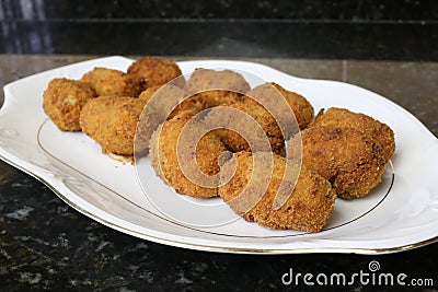 Meat croquette typical food of the Andalusian and Spanish cuisine
