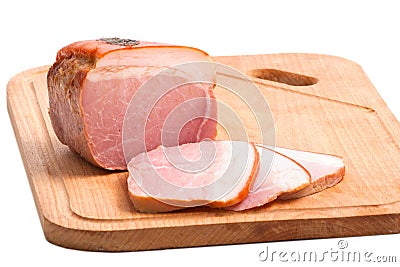 Meat delicatessen on the board Stock Photo