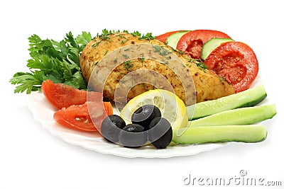 Meat dish close-up Stock Photo
