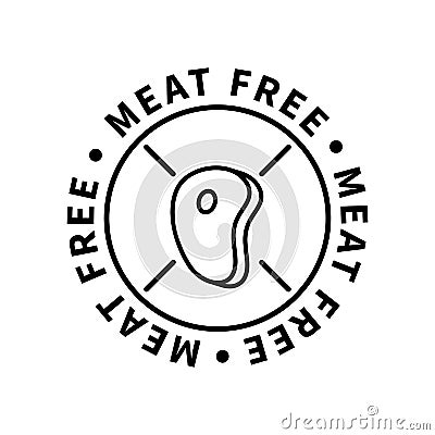 Meat free simple icon, modern design element on white Stock Photo