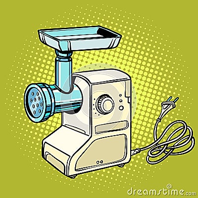 Meat grinder, kitchen equipment Vector Illustration