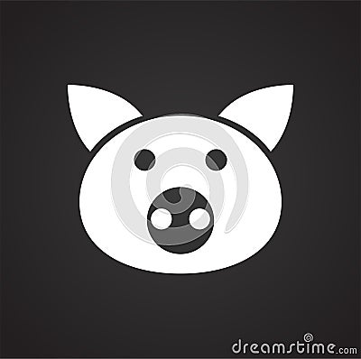 Meat icons set on color squres background for graphic and web design, Modern simple vector sign. Internet concept. Trendy symbol Vector Illustration
