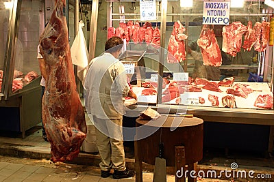 Meat Market Editorial Stock Photo