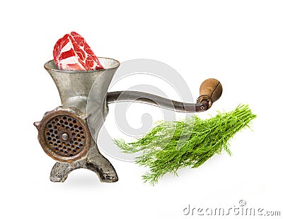 Meat processing Stock Photo