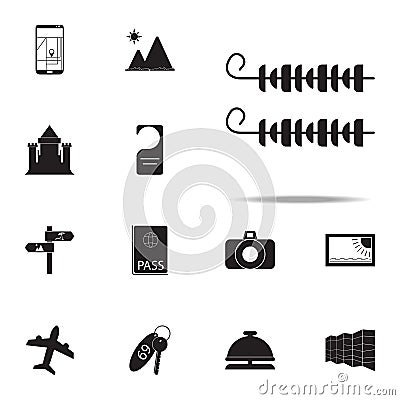 meat on skewers icon. summer pleasure icons universal set for web and mobile Stock Photo