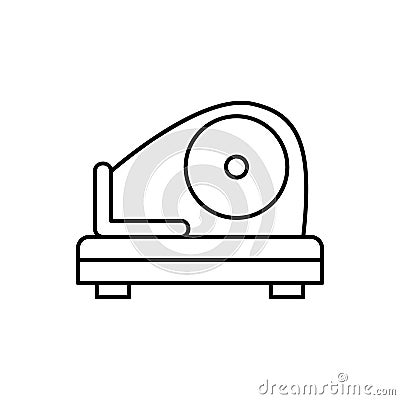 Meat slicer, meat icon. Simple line, outline batcher icons for ui and ux, website or mobile application Stock Photo