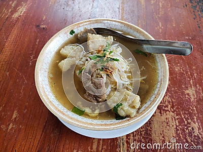 Beef Soto. Indonesian food in the form of meat soup Stock Photo