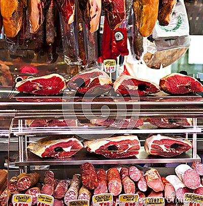Meat stand Editorial Stock Photo