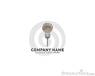 Meatball bakso logo template vector illustration Vector Illustration