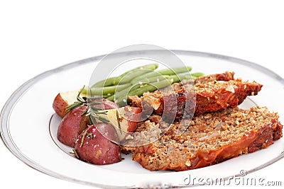 Meatloaf Dinner Stock Photo