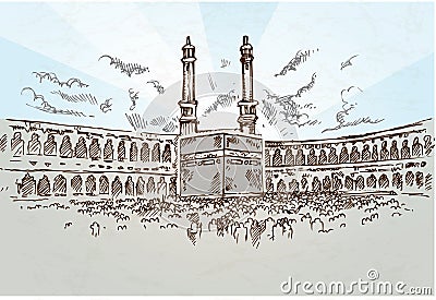 Mecca background Vector Illustration