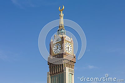 Mecca City , Saudi Arabia - Makkah Clock Tower - Abraj Al Bait - Masjid Al Haram Editorial Stock Photo