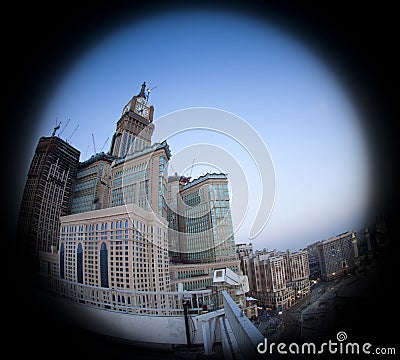 Mecca Clock Tower of Abraj Al Bait in Mecca Editorial Stock Photo