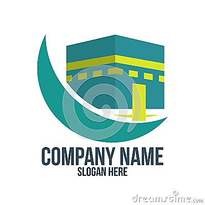 Mecca, hajj, omrah, umrah, kaaba, mosque, muslim, islam and abstract concept. logo, icon, idea, symbol and brand for company, Stock Photo