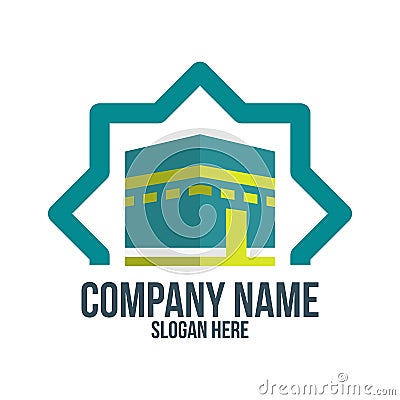 Mecca, hajj, omrah, umrah, kaaba, mosque, muslim, islam and abstract concept. logo, icon, idea, symbol and brand for company, Stock Photo